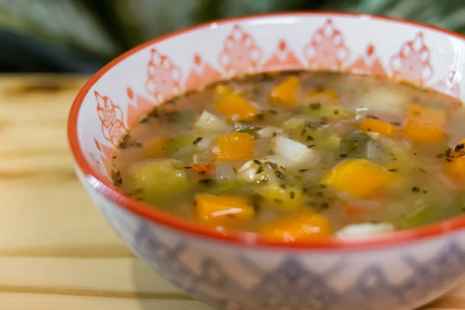 Σούπα στρουθοκάμηλου με λαχανικά
